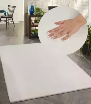 Ковер из мериноса "Фокус 47", прямоугольный, меховой ковер, мягкий и элегантный, гостиная, спальня Merinos 200х280 см, цвет creme