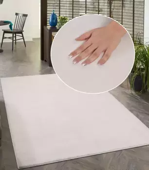 Ковер из мериноса "Фокус 47", прямоугольный, меховой ковер, мягкий и элегантный, гостиная, спальня Merinos 160х220 см, бежевый