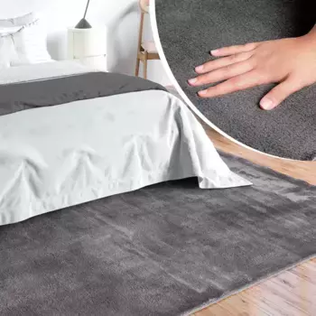 Ковер из мериноса "Loft 37, ковер из искусственного меха", прямоугольный, мягкий и приятный, на ощупь мех, противоскользящая нижняя сторона Merinos 140х200 см, цвет anthracite