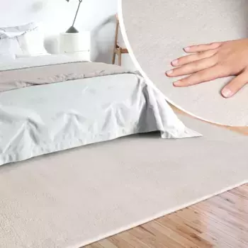 Ковер из мериноса "Loft 37, ковер из искусственного меха", прямоугольный, мягкий и приятный, на ощупь мех, противоскользящая нижняя сторона Merinos 80х150 см, цвет creme