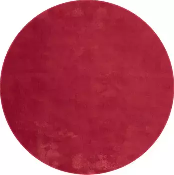 Ковер из мериноса "Loft 37", круглый ковер из искусственного меха, особенно мягкий и приятный на ощупь, на ощупь Merinos 120 см, красный