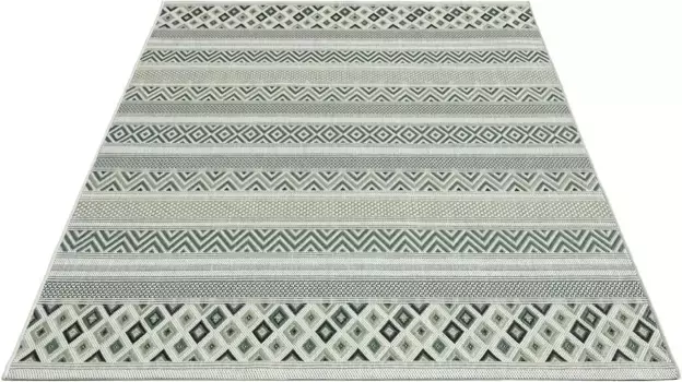 Ковер из мериноса "Machka 54046", прямоугольный, прочный, простой в уходе ковер для внутреннего и наружного использования, для открытой площадки Merinos 120х170 см, зеленый