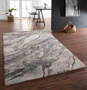 Ковер из мериноса "Marvelous 28066", прямоугольный, для гостиной Merinos 200х290 см, бежевый/серый