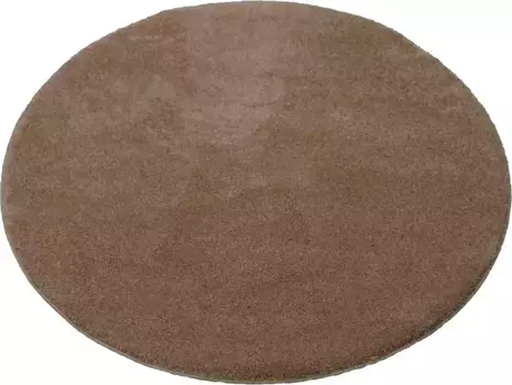 Ковер из мериноса "Montana", круглый, для гостиной Merinos 120 см, серо-коричневый