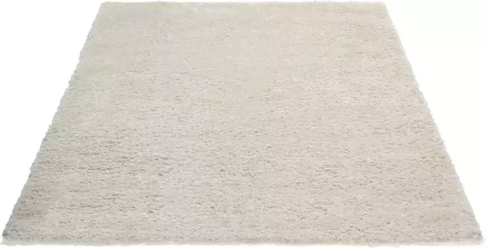 Ковер из мериноса "Recycle Floki 961", круглый, мохнатый из переработанного полиэстера, экологически чистый, пестрый, для гостиной Merinos 120 см, цвет creme