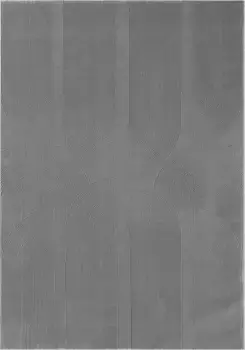 Ковер из мериноса "Sign 1904", прямоугольный, высокая-низкая структура, геометрический, 100 % переработанный полиэстер, для гостиной Merinos 160х230 см, серый