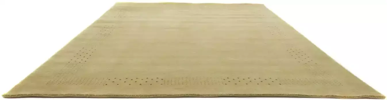 Ковер из моргенландской шерсти "LORIBAFT NOVA", прямоугольный, с бордюром класса люкс из чистой новой шерсти, для гостиной Morgenland 70х140 см, бежевый