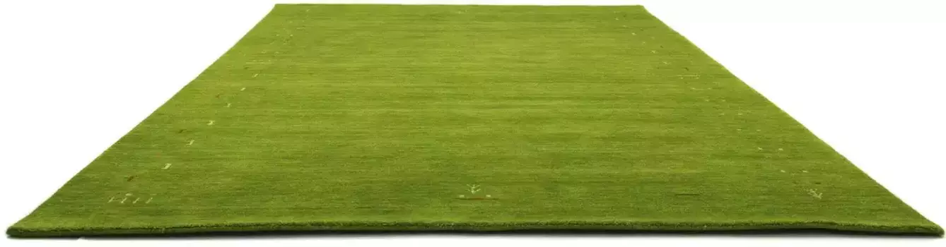 Ковер из шерсти Morgenland "GABBE FEIN FENTH ", прямоугольный, чистая новая шерсть, красочная кайма, гостиная 70х140 см, зеленый