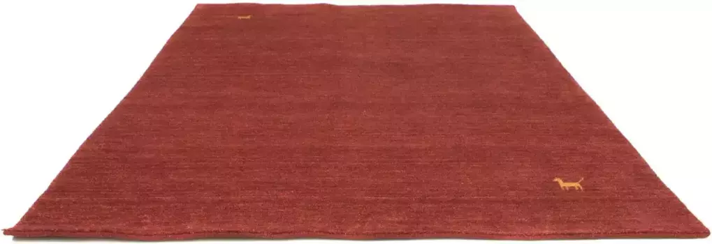 Ковер из шерсти моргенланда "GABBEH ASTERIA", прямоугольный, чистая новая шерсть, однотонный животный мотив, гостиная Morgenland 70х140 см, красный