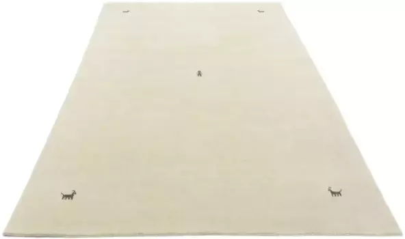 Ковер из шерсти моргенланда "GABBEH SAHARA", прямоугольный, чистая новая шерсть, однотонный животный мотив, гостиная Morgenland 40х60 см, бежевый