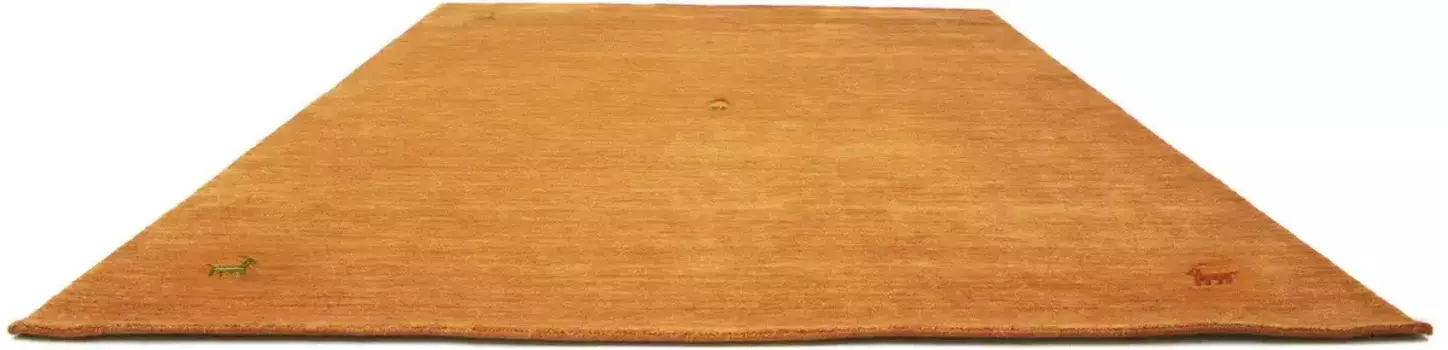 Ковер из шерсти моргенланда "GABBEH SAHARA", прямоугольный, чистая новая шерсть, однотонный животный мотив, гостиная Morgenland 60х90 см, цвет orange