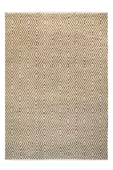 Ковер Kayoom "Аперитив 310", прямоугольный, мягкий на ощупь, безворсовый, подходит для аллергиков и полов с подогревом 120х170 см, бежевый/коричневый