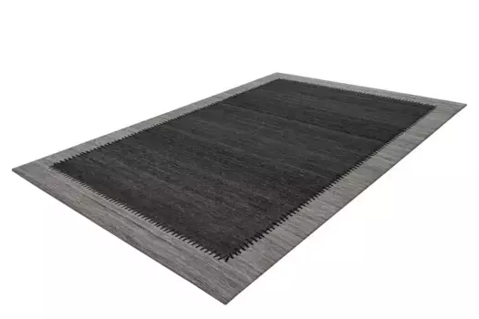Ковер Kayoom "Phoenix 310", прямоугольный, тонкий жаккардовый ковер, плоский ворс, из простых в уходе материалов 80х150 см, антрацит/серый