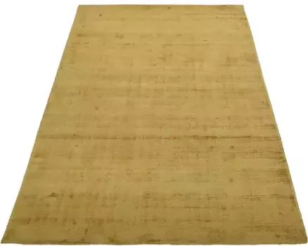 Ковер Leonique "Soley, ковры с коротким ворсом, вискозный ковер ручной работы", прямоугольный, переливающихся цветов, ручная работа, гостиная, спальня, столовая 240х320 см, цвет goldfarben