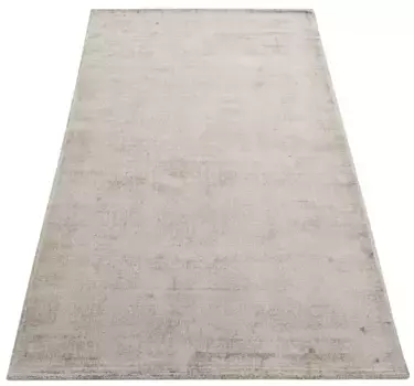 Ковер Leonique "Soley, ковры с коротким ворсом, вискозный ковер ручной работы", прямоугольный, переливающихся цветов, ручная работа, гостиная, спальня, столовая 120х180 см, бежевый