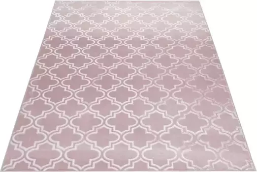Ковер Leonique "Triana", прямоугольный, 3D-дизайн, геометрический и современный дизайн, короткий ворс, приятный на ощупь 120х170 см, розовый