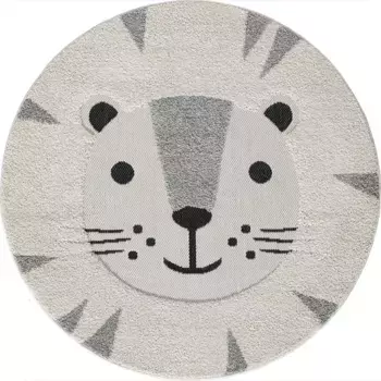 Ковер «Lou», круглый, высота 20 мм, ковер для детской комнаты, прочный и простой в уходе The Carpet, цвет creme