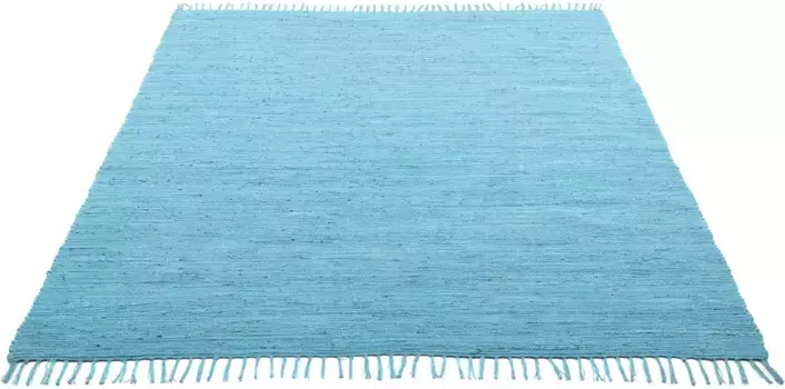 Ковер Lttenhtt "Insa", прямоугольный, морилка, однотонный, сотканный вручную, простой в уходе, моющийся, для детской комнаты 70х140 см, бирюзовый