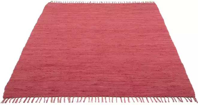 Ковер Lttenhtt "Insa", прямоугольный, морилка, однотонный, сотканный вручную, простой в уходе, моющийся, для детской комнаты 70х140 см, красный