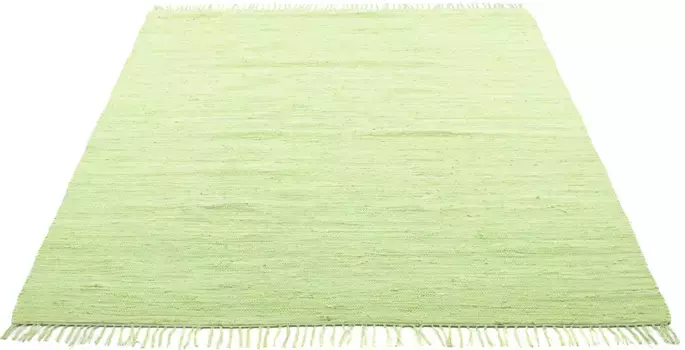 Ковер Lttenhtt "Insa", прямоугольный, морилка, однотонный, сотканный вручную, простой в уходе, моющийся, для детской комнаты 40х60 см, зеленый