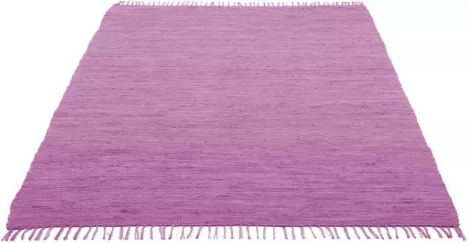 Ковер Lttenhtt "Insa", прямоугольный, морилка, однотонный, сотканный вручную, простой в уходе, моющийся, для детской комнаты 90х160 см, розовый
