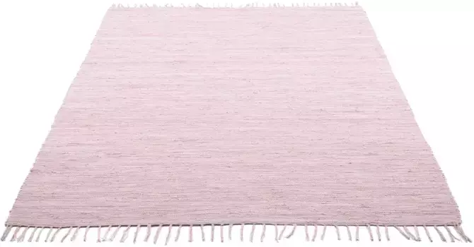 Ковер Lttenhtt "Insa", прямоугольный, морилка, однотонный, сотканный вручную, простой в уходе, моющийся, для детской комнаты 120х180 см, розовый