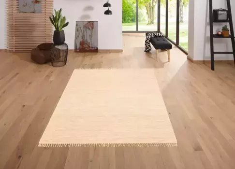 Ковер Lttenhtt "Paul", прямоугольный, двусторонний ковер, сотканный вручную, двусторонний, с бахромой 70х140 см, цвет natur