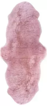 Ковер LUXOR из живой шерсти "Намика", в форме меха, натуральная кожа ягненка, мягкий и пушистый, большой выбор цветов, 2 размера LUXOR living 60х85 см, цвет altrosa