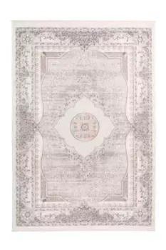Ковер me gusta "Acropolis 525", прямоугольный, плоский ковер с хлопковой изнанкой, привлекательный винтажный вид 160х230 см, серый / серебристый