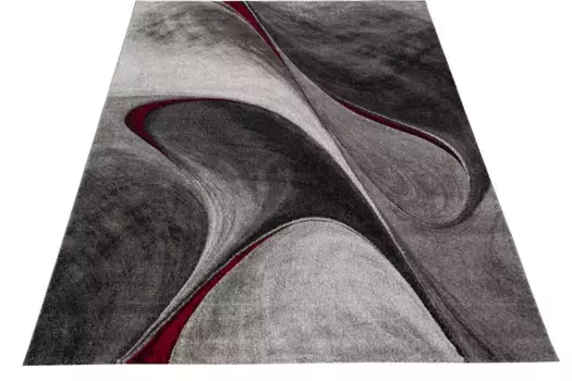 Ковер меринос "Brilliance 662", прямоугольный, гостиная Merinos 160х230 см, серый/красный