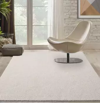 Ковер мериносовый с высоким ворсом "Forest 340", прямоугольный, ворсистый, однотонный в крапинку, очень плотный и мягкий, гостиная Merinos 160х230 см, цвет creme