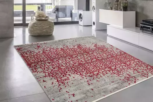 Ковер мой дом "Элвин", прямоугольный, гостиная My home 80х150 см, красный