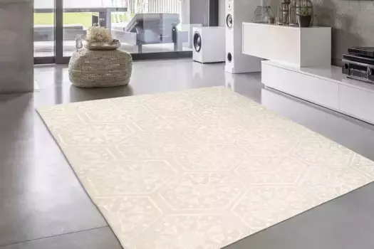 Ковер мой дом "Stina", прямоугольный, эффект high-low, с рисунком, ковры My home 120х170 см, цвет creme