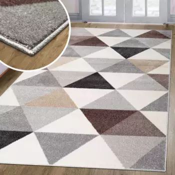 Ковер мой домашний «Берлад Лайт», прямоугольный, высота 9 мм, с мягким ворсом, короткий ворс, плотное качество, винтажный дизайн, однотонные цвета My Home, серый