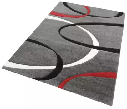 Ковер мой домашний "Бильбао", прямоугольный, контурный крой ручной работы, плоский круглый ковер, короткий ворс My home 160х230 см, серый