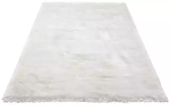 Ковер мой домашний с высоким ворсом "Micro Soft Super", прямоугольный, особенно мягкий благодаря микрофибре, очень пушистый, однотонный, мягкий My home 70х140 см, белый