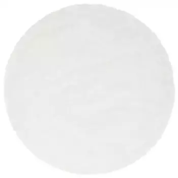 Ковер мой домашний с высоким ворсом "Micro Soft Super", круглый, особенно мягкий благодаря микрофибре, очень пушистый, однотонный, мягкий My home 190 см, 190 см, белый