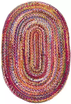 Ковер Morgenland "Indigo Stripy", овальный, двусторонний, хлопок 120х180 см, цвет Mehrfarbig