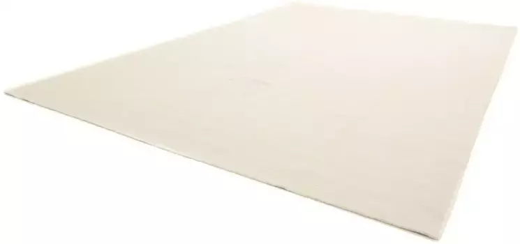 Ковер Morgenland из шерсти "KELIM FANCY UNI", прямоугольный, чистая шерсть, двусторонний, однотонный, однотонный, для гостиной 170х240 см, белый