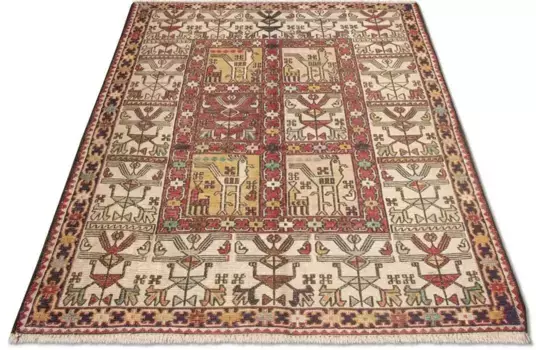 Ковер Моргенланд "Килим шелковый ковер ручной работы красный", прямоугольный Morgenland 75х97 см, красный