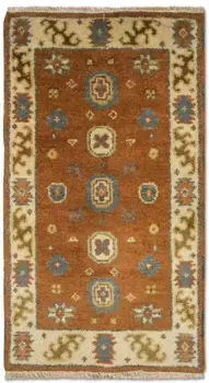 Ковер моргенланд шерстяной "Казакский ковер ручной работы оранжевый", прямоугольный Morgenland 64х118 см, цвет Orange