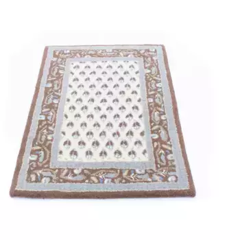 Ковер Morgenland шерстяной «Мир ковер ручной прошивки бежевый», прямоугольный, высота 18 мм