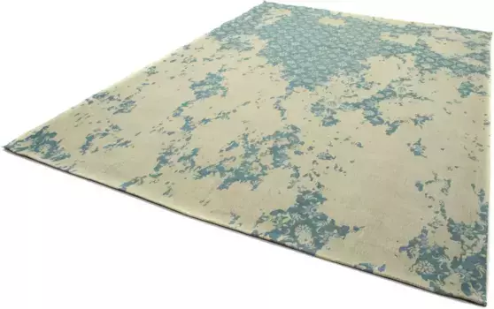 Ковер Morgenland "VINTAGE COMET", прямоугольный, короткий ворс, вискоза, шебби, гостиная 200х300 см, синий