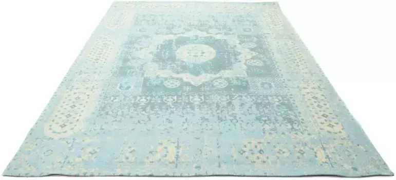 Ковер Morgenland "VINTAGE LAGOON", прямоугольный, ручная работа, шебби-шик, гостиная 70х140 см, синий