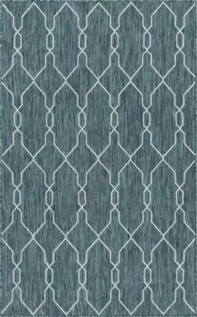 Ковер Myflair Furniture & Accessories "Outdoor Crosses" Myflair Mbel & Accessoires 183х274 см, синий/слоновая кость/зеленый