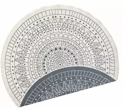 Ковер NORTHRUGS "двусторонний ковер Porto", круглый, для внутреннего и наружного использования, устойчивый к атмосферным воздействиям, для балкона, сада, гостиной, водонепроницаемый 140 см, серый