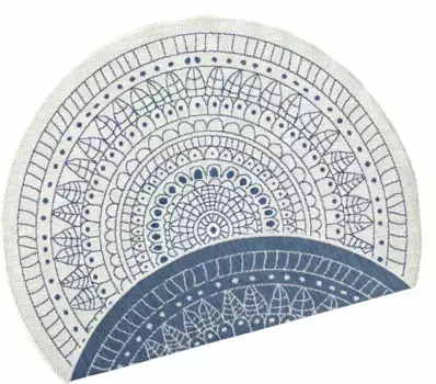 Ковер NORTHRUGS "двусторонний ковер Porto", круглый, для внутреннего и наружного использования, устойчивый к атмосферным воздействиям, для балкона, сада, гостиной, водонепроницаемый 200 см, синий