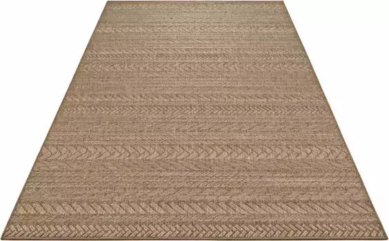 Ковер NORTHRUGS "Granado", прямоугольный, имитация сизаля, прочный, простой в уходе, плоское плетение 160х230 см, бежевый/коричневый