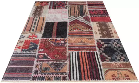 Ковер Obsession "My Ethno 263", прямоугольный, из переработанных материалов, с бахромой, моющийся, подходит для использования внутри и снаружи помещений 200х290 см, цвет mehrfarbig