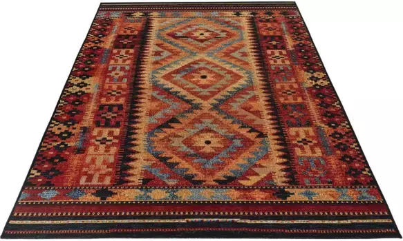 Ковер Obsession "My Gobelina 641", прямоугольный, короткий ворс, этнический дизайн, техника жаккардового плетения, подходит для использования внутри и снаружи помещений 80х150 см, цвет multi